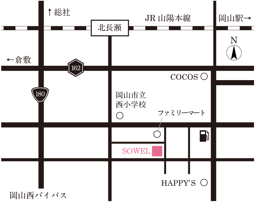 ショールームの地図